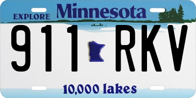 MN license plate 911RKV