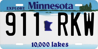 MN license plate 911RKW