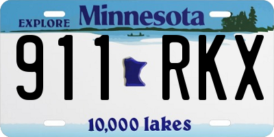MN license plate 911RKX