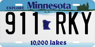 MN license plate 911RKY