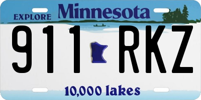 MN license plate 911RKZ