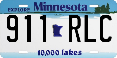 MN license plate 911RLC