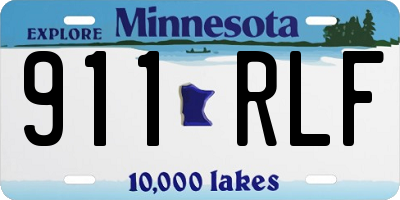 MN license plate 911RLF