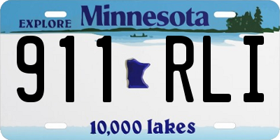 MN license plate 911RLI