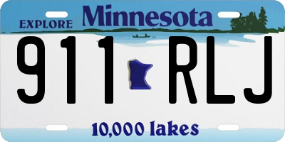 MN license plate 911RLJ