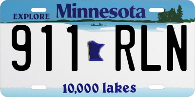 MN license plate 911RLN
