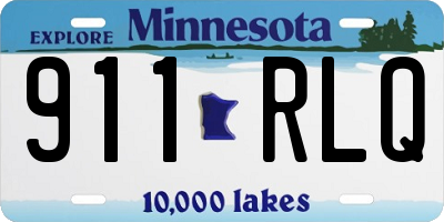 MN license plate 911RLQ