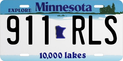 MN license plate 911RLS