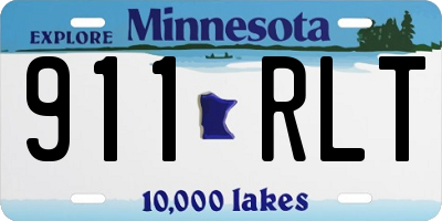 MN license plate 911RLT