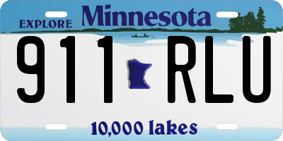 MN license plate 911RLU