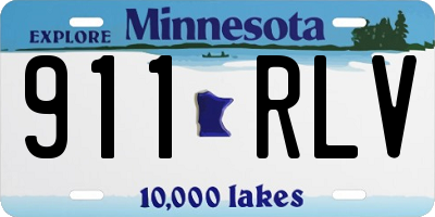 MN license plate 911RLV