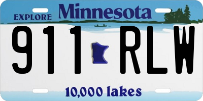 MN license plate 911RLW