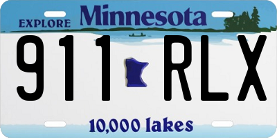 MN license plate 911RLX