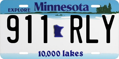 MN license plate 911RLY