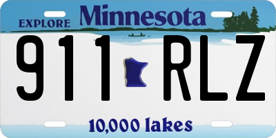 MN license plate 911RLZ