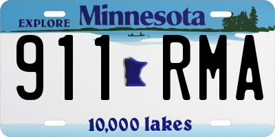 MN license plate 911RMA