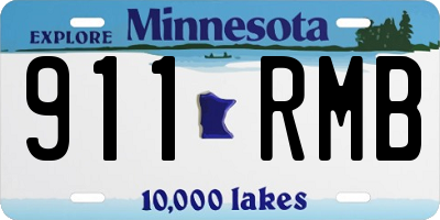 MN license plate 911RMB