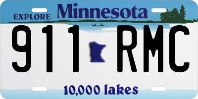 MN license plate 911RMC
