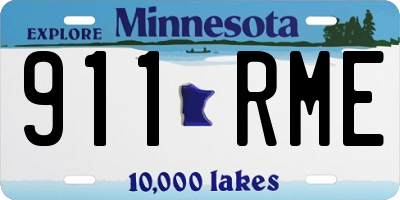 MN license plate 911RME