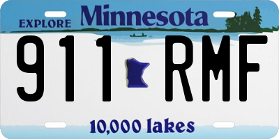 MN license plate 911RMF