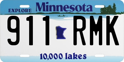 MN license plate 911RMK