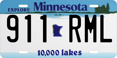 MN license plate 911RML