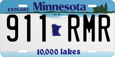 MN license plate 911RMR