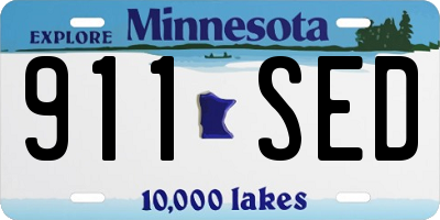 MN license plate 911SED