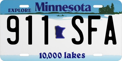 MN license plate 911SFA