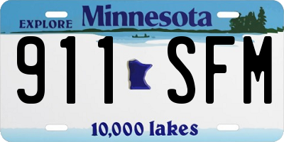 MN license plate 911SFM