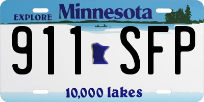 MN license plate 911SFP