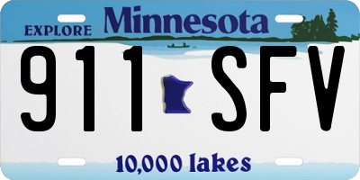 MN license plate 911SFV