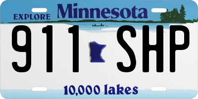 MN license plate 911SHP