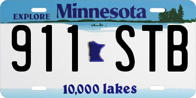 MN license plate 911STB