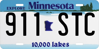 MN license plate 911STC