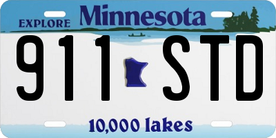 MN license plate 911STD