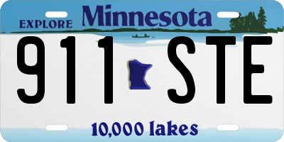 MN license plate 911STE