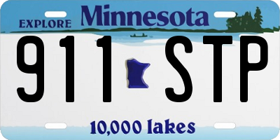 MN license plate 911STP