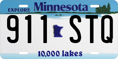 MN license plate 911STQ