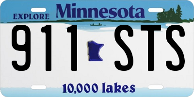 MN license plate 911STS