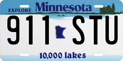 MN license plate 911STU