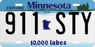 MN license plate 911STY