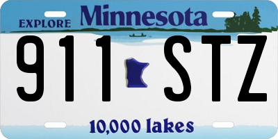 MN license plate 911STZ