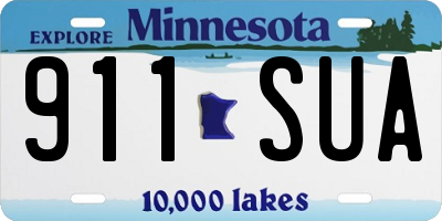 MN license plate 911SUA