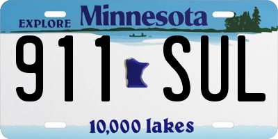 MN license plate 911SUL
