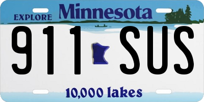 MN license plate 911SUS