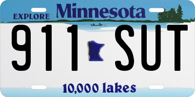 MN license plate 911SUT
