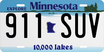 MN license plate 911SUV