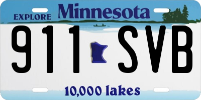 MN license plate 911SVB