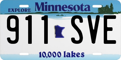 MN license plate 911SVE
